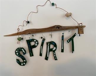 S-P-I-R-I-T ....SPIRIT!!! Fused Glass "Spirit" Sign