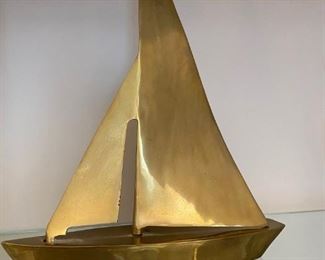 Heavy Brass Sailboat