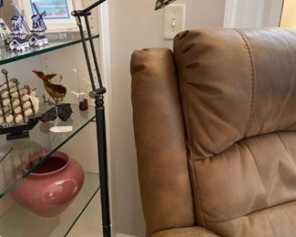 Unique Tiffany Style Swing Arm Floor Lamp with dim and bright settings!