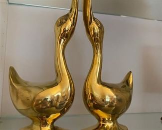 Heavy Brass Duck Bookends