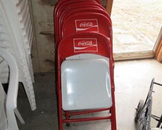RED AND WHITE COCA-COLA CHAIRS.