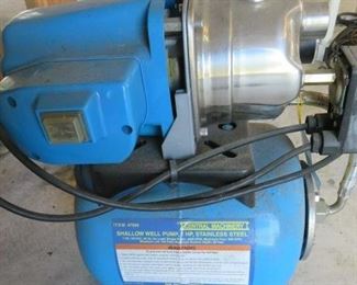 Central Machinery Model 47906 Shallow Well Pump 1 HP Stainless Steel  