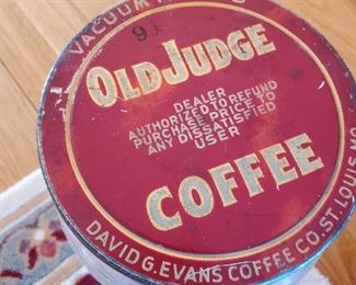 1 of 2 Old Judge glass coffee containers