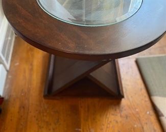 Glasstop Lamp Table