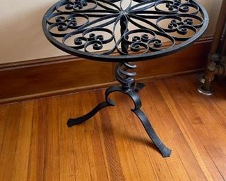 Round Cast Iron Table with Spindle Base