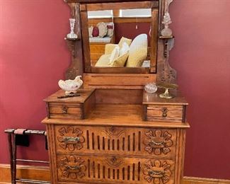  Eastlake Ornate Dresser with Mirror