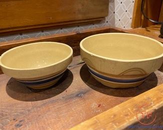 Yellow Stoneware Oven Ware Mixing Bowls