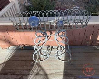 Outdoor Wrought Iron Plant Stand