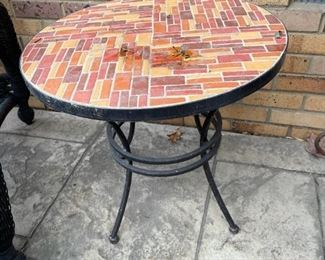 Tile Topped Outdoor Table