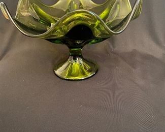 Vintage peridot green dish