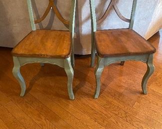 Pier One chairs!   Very heavy wood chairs.  These are in excellent condition!