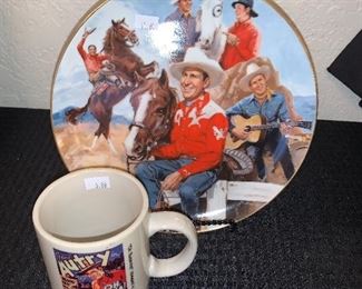 Gene Autry collector’s plate and mug