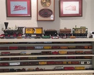 HO scale train cars and Jim Beam decanters