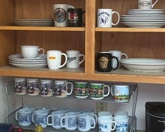 extensive coffee mug collection 