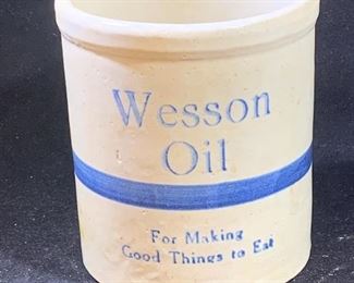 Wesson Oil crock