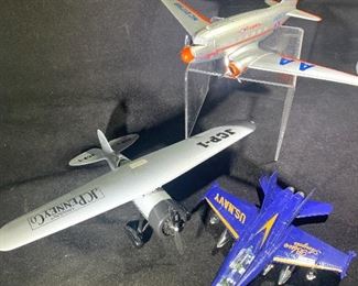 vintage and new plastic and metal planes