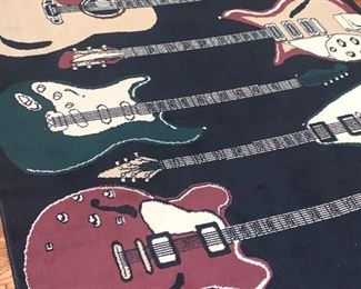 guitar themed rug