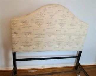 1 of 2 Queen Fabric Headboard and frame