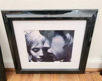 Framed picture of Mick Jagger and Marianne Faithfull