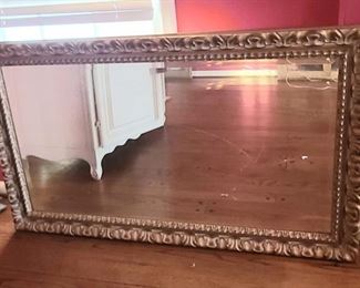 Vintage large rectangle wall mirror