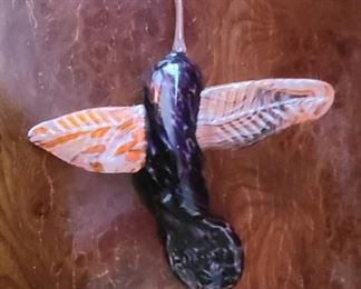 1 of 2 Humming Bird Glass Art