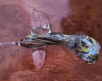 1 of 2 Humming Bird Glass Art