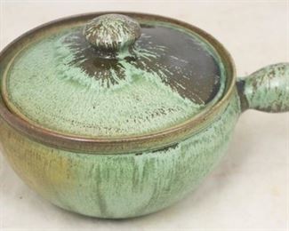 58 - A. R. Cole Pottery Covered Bean Pot 11 x 6 1/2"
