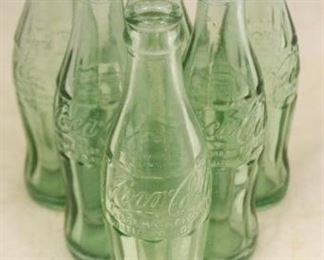84 - Lot of 6 Coca Cola Glass Bottles