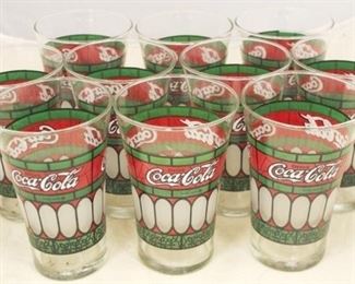 121 - Set of 10 Coca-Cola Glasses - 5 3/4" tall
