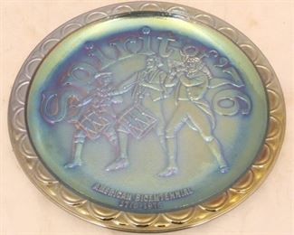 148 - Spirit of '76 Carnival Glass Plate - 8" round
