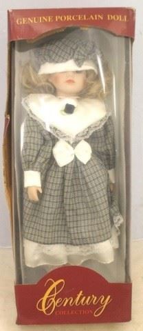162 - Century Collection Porcelain Doll - 16" tall