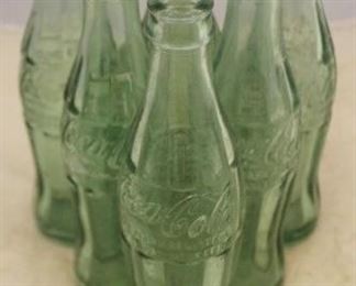 200 - Lot of 6 Vintage Coca-Cola Glass Bottles
