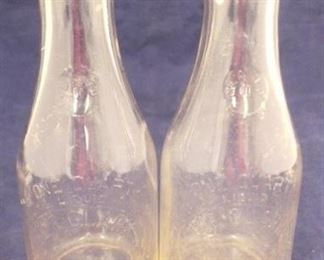 225 - Lot of 2 E.F. Clark Ringgold, VA Milk Bottles 9 1/2" tall
