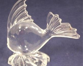 223 - Clear Glass Fish Paperweight 7 x 7