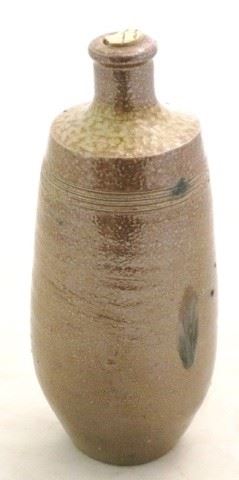 256 - Art Pottery Bottle - 10" tall

