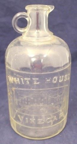 300 - White House Vinegar Glass Bottle 9 1/2 tall
