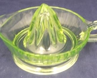 303 - Green Glass Juicer 8 x 6