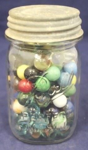 304 - Ball Mason Jar Full of Marbles
