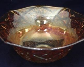 325 - Carnival Glass Bowl 11" round
