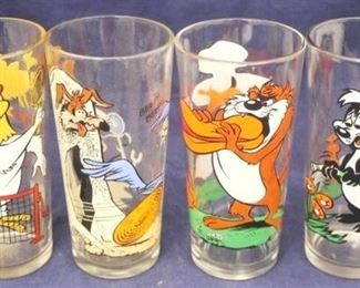 327 - Lot of 4 Looney Tunes Collector Glasses
