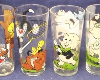 329 - Lot of 4 Looney Tunes Collector Glasses
