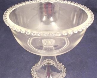 347 - Candlewick Large Glass Compote 9 1/2 x 8 1/2
