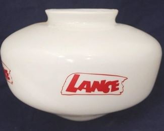 363 - Lance Advertising Lamp Globe 4" opening - 8" round

