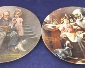379 - Pair of Norman Rockwell Collector Plates 8 1/2" round