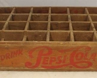 391 - Vintage Pepsi-Cola Wood Crate 18 1/2 x 12 x 4 1/2
