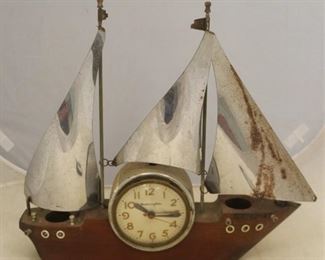 392 - Master Crafters Ship Clock - AS IS - cut powercord 16 x 15
