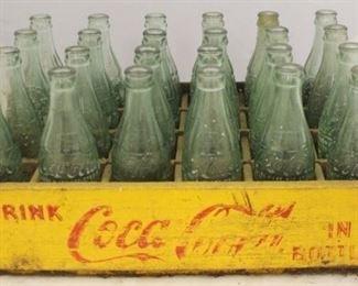 400 - Vintage Coca-Cola Wood Crate w/ 24 Glass Bottles
