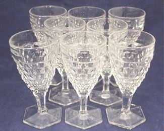405 - Set of 8 Fostoria American Glasses - 7" tall
