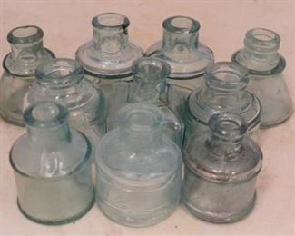 417 - Lot of 10 Vintage Glass Bottles - asst'd sizes
