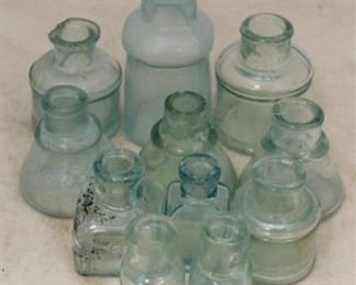 418 - Lot of 11 Vintage Glass Bottles - asst'd sizes
